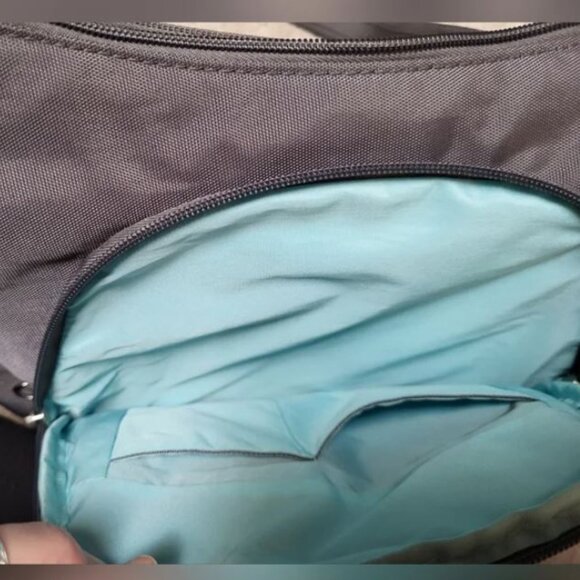 Travelon Grey Anti-Theft Classic Crossbody Bucket Bag - Picture 7 of 10